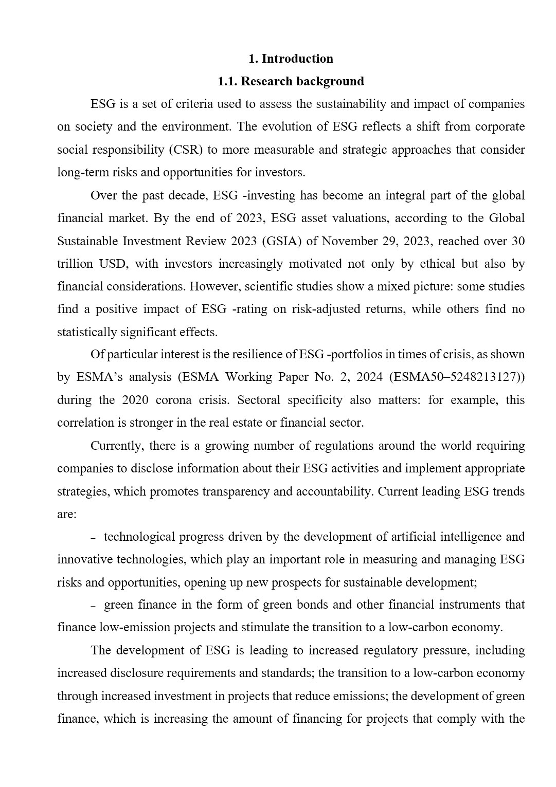 Образец оформления введения англоязычной дипломной работы уровня Bachelor’s / Master’s