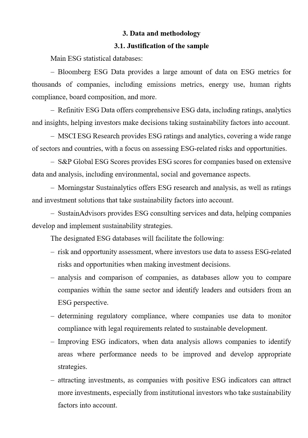 Образец оформления методологии англоязычной дипломной работы уровня Bachelor’s / Master’s