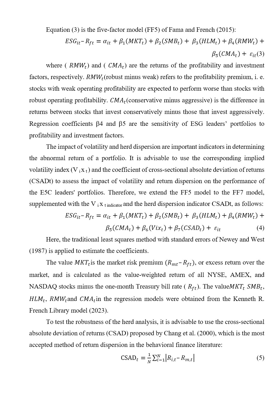 Образец оформления математических формул в англоязычной дипломной работе уровня Bachelor’s / Master’s