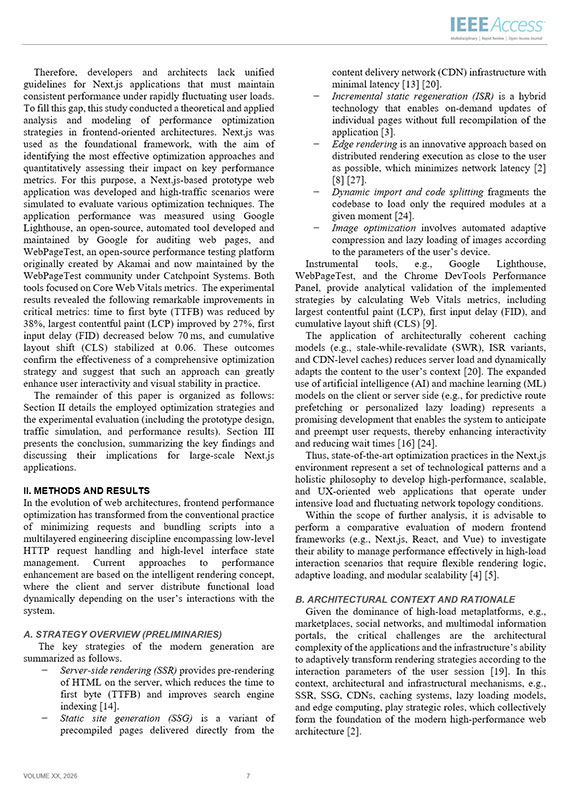 Образец оформления методов и результатов в научной статье стандарта IEEE