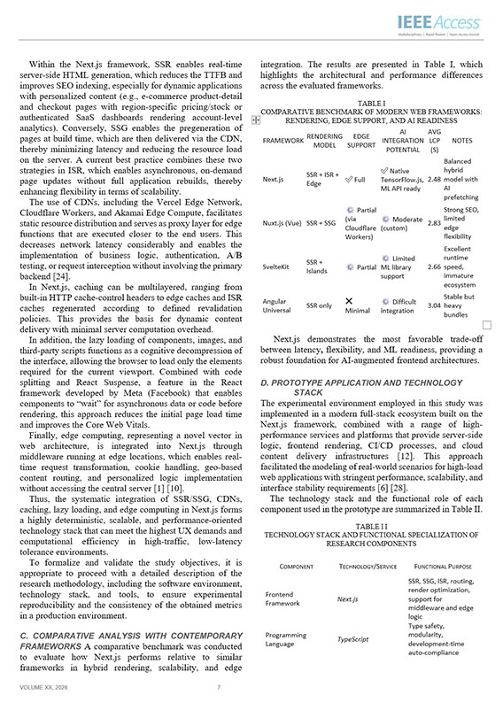 Образец оформления таблиц в научной статье стандарта IEEE