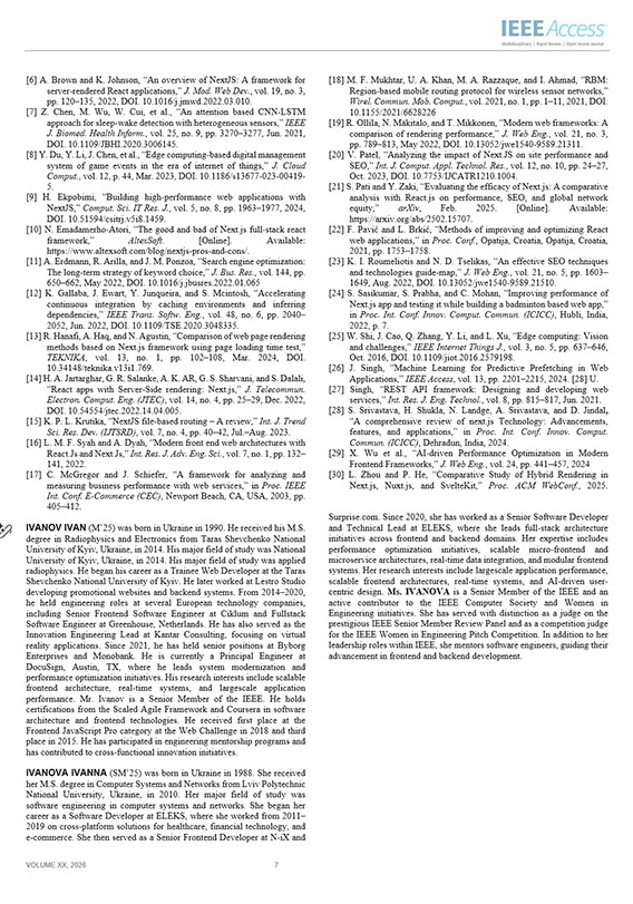 Образец оформления References и авторской биографии в научной статье стандарта IEEE